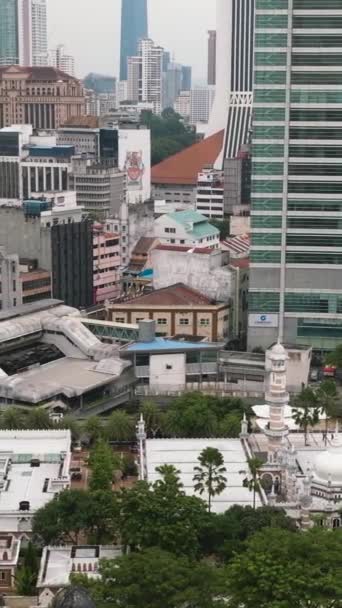 Kuala Lumpur Malasia Septiembre 2022 Vista Superior Plaza Merdeka Rodeada — Vídeos de Stock