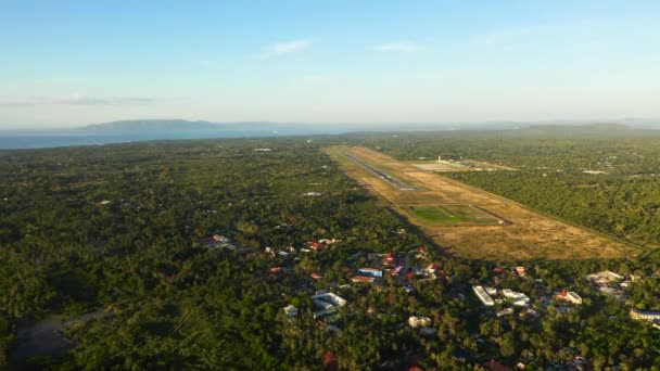 Légi Kilátás Nemzetközi Repülőtér Panglao Island Bohol Fülöp Szigetek — Stock videók