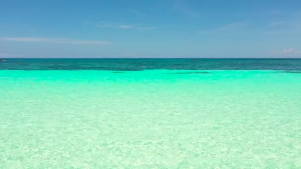 Surface Lagune Turquoise Sur Atoll Récif Corallien Espace Copie Pour — Video