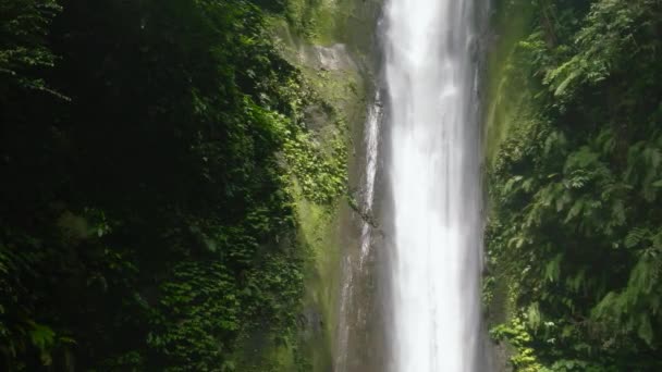 Waterfall Jungle Slow Motion Casaroro Falls Negros Philippines — Stock Video
