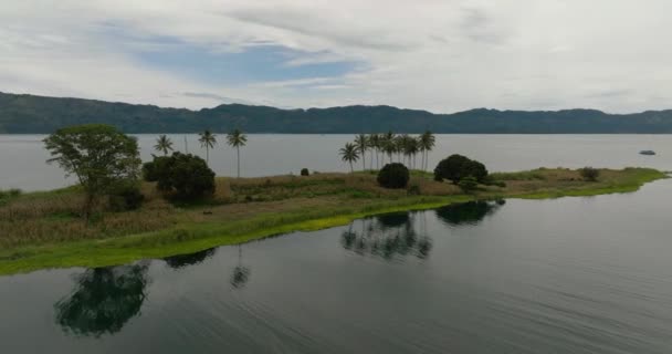 Toba Gölü Endonezya Nın Kuzey Sumatra Kentinde Yer Alan Büyük — Stok video