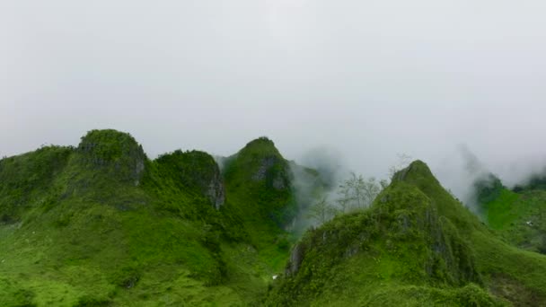Aerial Drone Osmena Peak View Green Mountains Cebu Philippines — Video Stock
