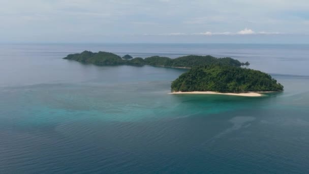 Tropical Islands Beach Blue Sea Agutaya Danjugan Islands Philippines — Vídeos de Stock