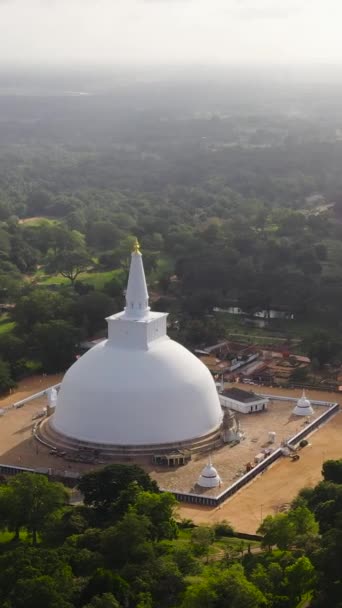 Top View Buddhist Stupa Temple Anuradhapura Sri Lanka — Stock Video