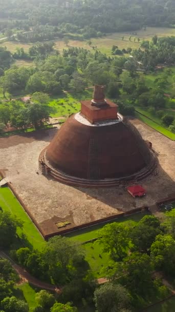 Kuil Dan Biara Buddha Kuno Anuradhapura Sri Lanka — Stok Video