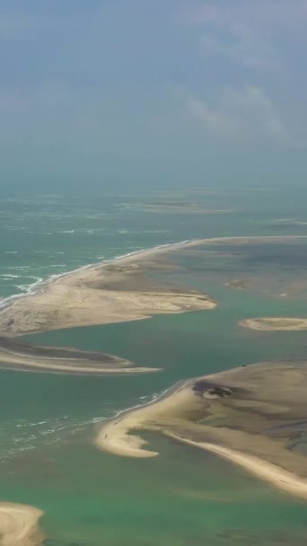 Aerial View Limestone Shoals Were Formerly Land Bridge India Sri — Stok video