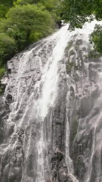 Efrata Falls Dschungel Zeitlupe Dschungel Wasserfall Sumatra Indonesien — Stockvideo
