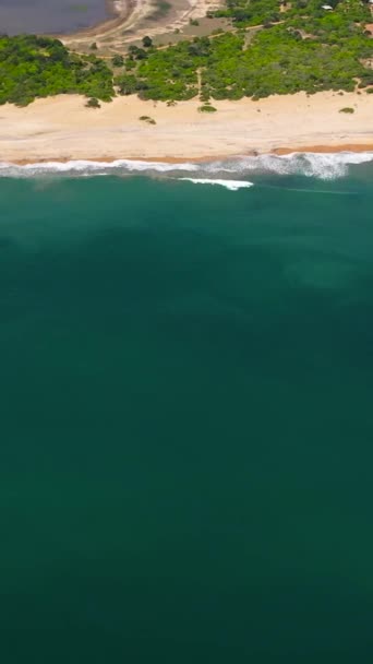 Beautiful Sea Landscape Beach Turquoise Water Sri Lanka — Stock video