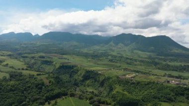 Nehir manzarası zenciler adasındaki bir kanyonda. Filipinler.