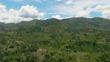 Mountain range with green tropical vegetation. Negros, Philippines
