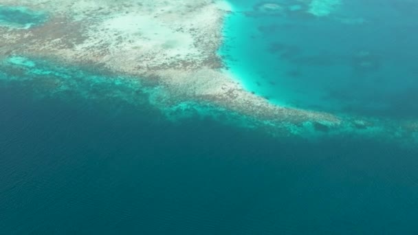 위에서 산호초 석호에 표면의 발라박 팔라완 필리핀의 — 비디오