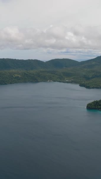用焦土和枯树从空中俯瞰火山爆发的后果 韦尔岛 印度尼西亚 — 图库视频影像