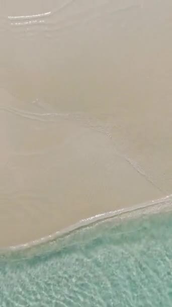Veduta Aerea Della Spiaggia Tropicale Con Acqua Cristallina Tropici Borneo — Video Stock