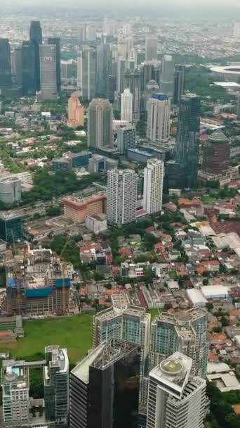 Kontorsbyggnader Och Skyskrapor Jakarta Centrum Indonesien — Stockvideo