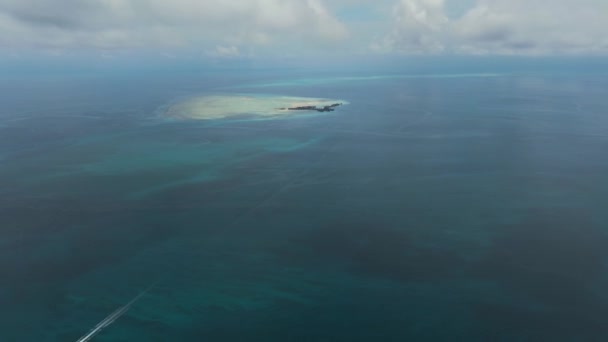 Tropický Ostrov Otevřeném Moři Semporna Sabah Malajsie — Stock video