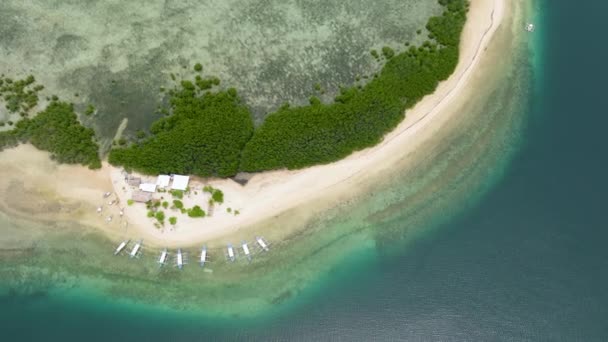 Краєвид Тропічний Острів Піщаний Пляж Морі Хонда Бей Палаван Філіппіни — стокове відео