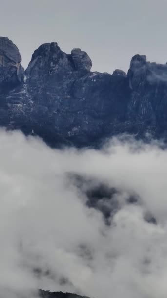 Bovenaanzicht Kinabalu Berg Hoogste Berg Borneo Maleisië — Stockvideo