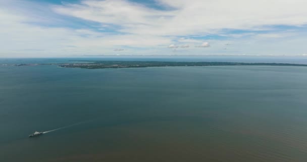 Widok Lotu Ptaka Wyspę Labuan Jest Terytorium Federalnym Malezji Sabah — Wideo stockowe