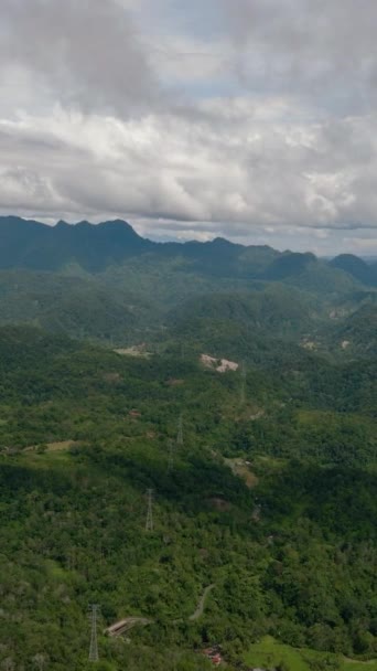 Top Kilátás Dzsungel Hegyek Szumátra Indonézia — Stock videók