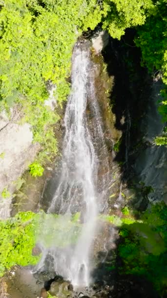 Beautiful Waterfall Green Forest View Slow Motion Negros Philippines — Stock Video