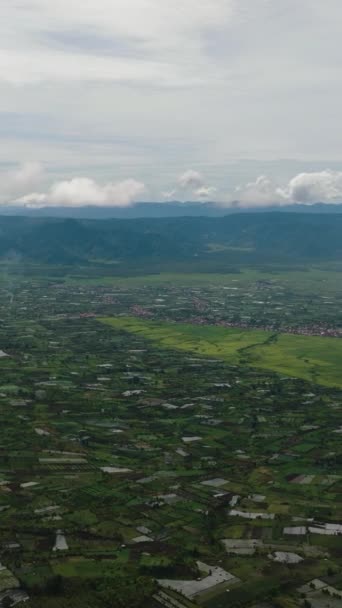 Drone Udara Dari Lanskap Pertanian Dengan Lahan Pertanian Kayu Aro — Stok Video