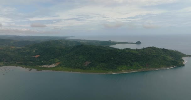 Вид Сверху Побережье Острова Суматра Джунглями Горами Индонезия — стоковое видео