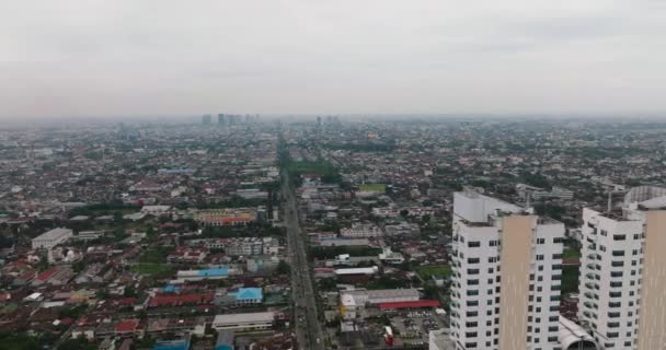 Medan Huvudstad Och Största Stad Den Indonesiska Provinsen Norra Sumatra — Stockvideo