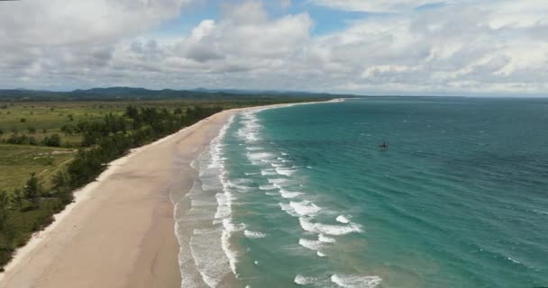 Spiaggia Tropicale Sabbia Mare Blu Kimihang Beach Borneo Sabah Malesia — Video Stock