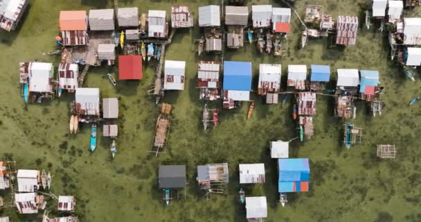 Εναέρια Drone Του Χωριού Των Αλιέων Και Των Αγροτών Στα — Αρχείο Βίντεο