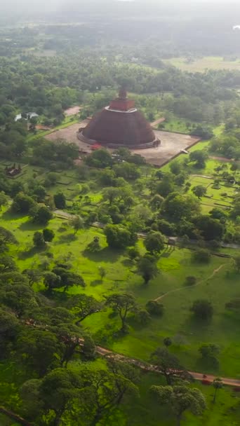 Top View Buddhist Temples Monasteries Anuradhapura Sri Lanka — Stockvideo