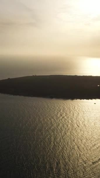 Aerial View Sunset Nainativu Island Jaffna Sri Lanka — Vídeo de stock