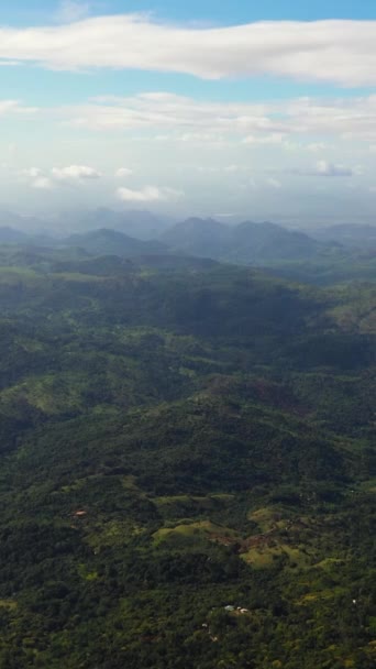 Горные Склоны Покрыты Тропическими Лесами Джунглями Шри Ланка Liptons Seat — стоковое видео