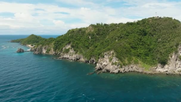 Apo Island Popular Dive Site Snorkeling Destination Tourists Negros Philippines — Stockvideo