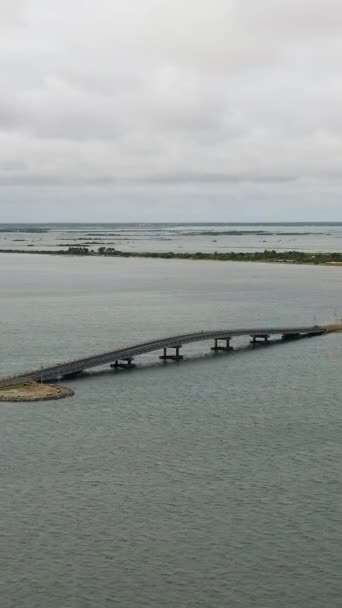 Sangupiddy Bridge Puente Carretera Que Cruza Laguna Jaffna Norte Sri — Vídeo de stock