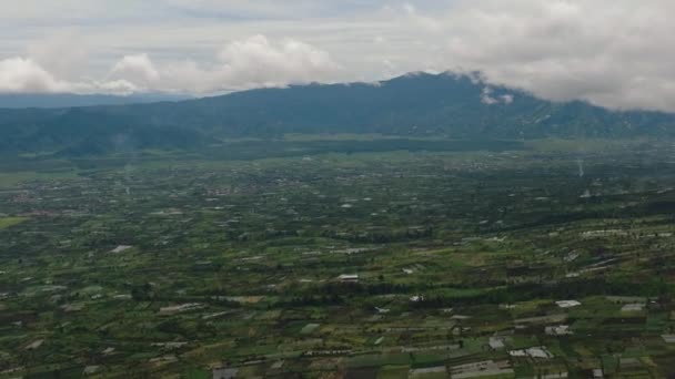 Pemandangan Pertanian Yang Indah Dengan Lahan Pertanian Kayu Aro Sumatra — Stok Video