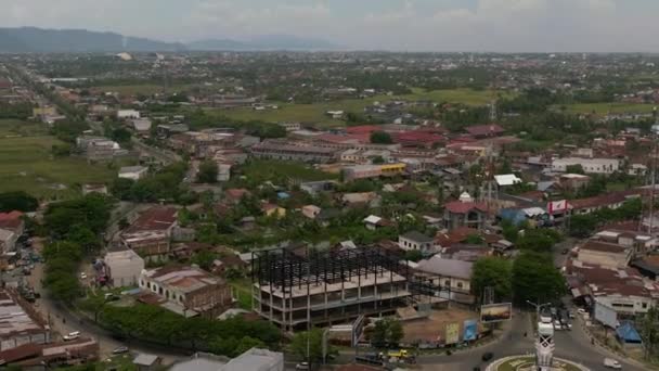 Banda Aceh Város Lakóövezetekkel Házakkal Szumátra Indonézia — Stock videók