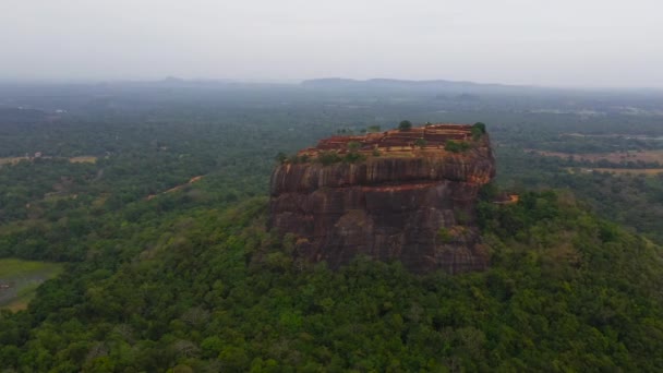 Prachtig Landschap Met Uitzicht Sigiriya Lion Rock — Stockvideo