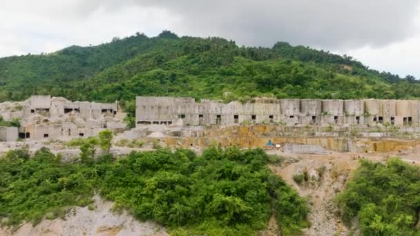 Εγκαταλελειμμένο Κτίριο Μεταλλευτικής Εταιρείας Ορυχείο Sipalay Negros Φιλιππίνες — Αρχείο Βίντεο