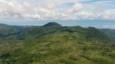 View from the mountains to the sea and the island of Cebu. Negros, Philippines