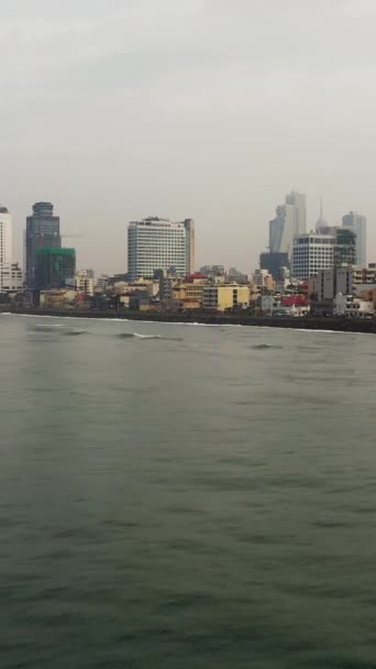 View Sea City Colombo Sri Lanka — Stock Video