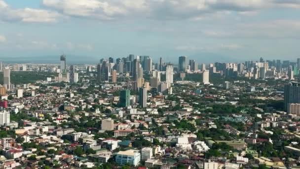 Top View Manila Capital Philippines Modern Buildings Skyscrapers — Stok video