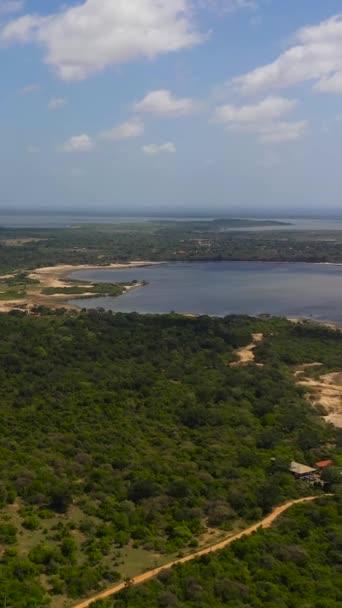 Costa Con Lagunas Calas Sri Lanka — Vídeo de stock