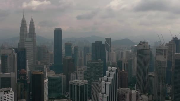 Kuala Lumpur Malezya Eylül 2022 Yüksek Binaları Gökdelenleri Olan Kuala — Stok video