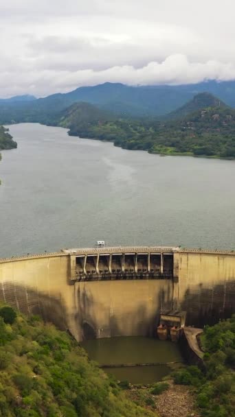 Victoria Staudamm Das Größte Wasserkraftwerk Sri Lanka — Stockvideo