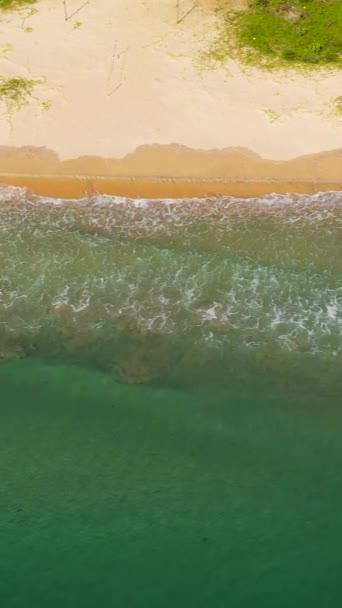 Krásná Mořská Pláž Tyrkysovou Vodou Plážová Scenérie Srí Lanka — Stock video