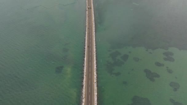 Sangupiddy Bridge Автомобільний Міст Через Джафну Лагуну Півночі Шрі Ланки — стокове відео