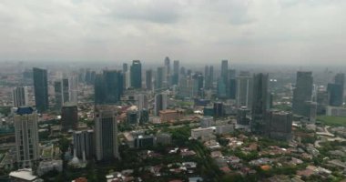 Jakarta 'nın havadan görünüşü Endonezya' nın başkentidir..