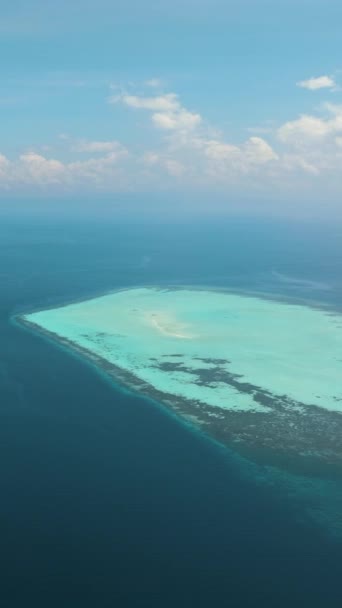 Tropikal Ada Mercan Resifli Bir Deniz Manzarası Tropik Bölgelerdeki Mercan — Stok video