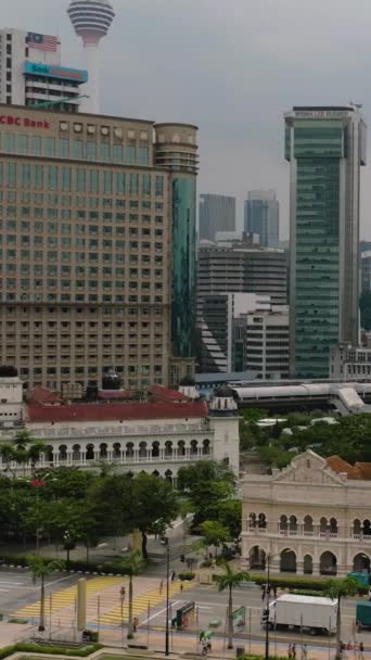 Kuala Lumpur Malaysia September 2022 Flygfoto Över Merdeka Torget Omgivet — Stockvideo