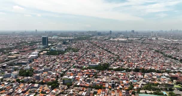 Drone Aereo Paesaggio Urbano Della Città Jakarta Indonesia — Video Stock